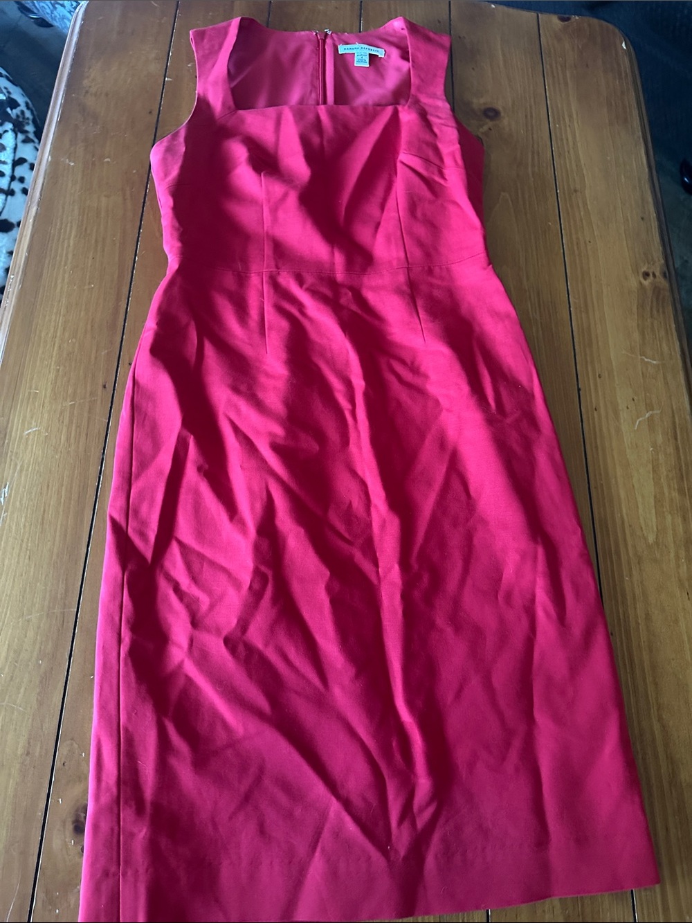 Banana Republic Red Sleeveless Sheath Dress